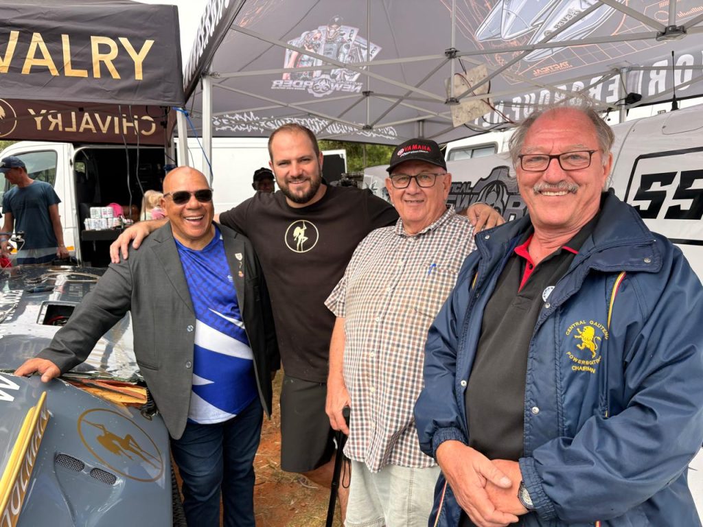GSC representatives with Willie de Witt at the Central Gauteng Powerboating event, Rynfield
